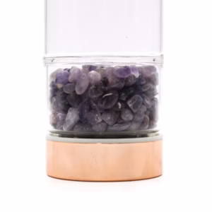 Kristallglas - Teeflasche - Roségold - Amethyst