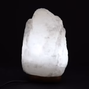 Lampe au Sel de l'Himalaya Roche de Cristal avec Base - Env. 2 - 3kg