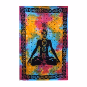 Double Cotton Bedspread + Wall Hanging - Chakra Buddha 230cm x - 200cm