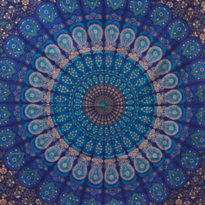 Doppelte Tagesdecke aus Baumwolle/ Wandbehang - Klassisches Mandala