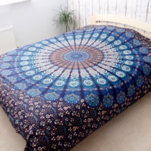 Doppelte Tagesdecke aus Baumwolle/ Wandbehang - Klassisches Mandala