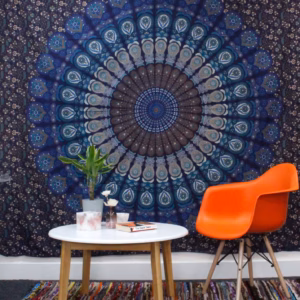 Doppelte Tagesdecke aus Baumwolle/ Wandbehang - Klassisches Mandala