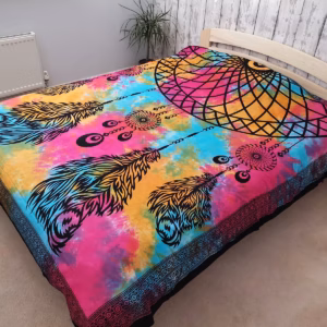 Dobbelt Bomull Sengeteppe + Veggoppheng - Dreamchatcher 230cm X 200cm