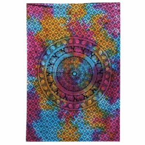 Colcha Doble de Algodón + Tapiz - Mandala Elefante