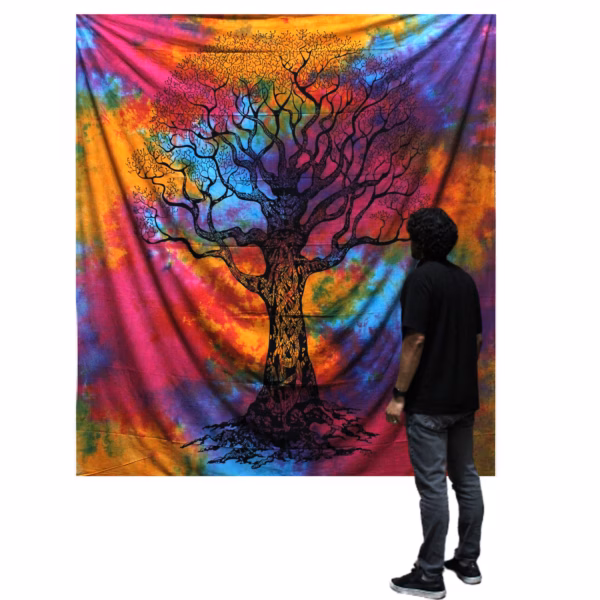 Dessus Lit/Tenture Double - Arbre d'Hiver