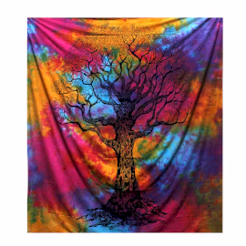Dessus Lit/Tenture Double - Arbre d'Hiver