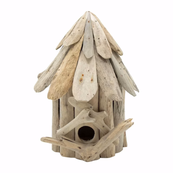 Boîte à Oiseaux en Bois Flotté - Suspension Murale