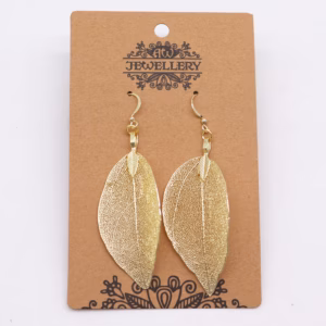 Earrings - Bravery Leaf - Gold