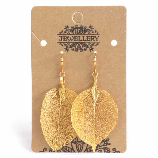 Earrings - Bravery Leaf - Gold