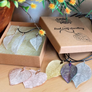 Boucles d'Oreilles - Feuilles Gouttes - Multicolore