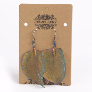 Boucles d'Oreilles - Feuilles Gouttes - Multicolore