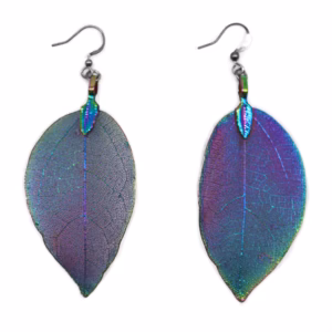Boucles d'Oreilles - Feuilles Gouttes - Multicolore