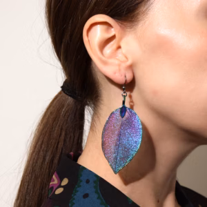 Boucles d'Oreilles - Feuilles Gouttes - Multicolore