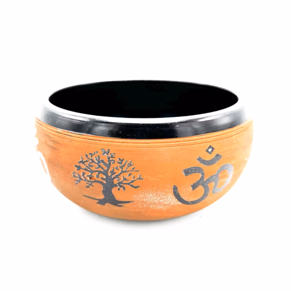 Om Buddha - Jordpulver Klangskål Lerfärg 16cm