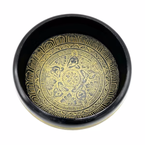 Klangschale aus Erdpulver - Mantra Five Buddha - 16cm