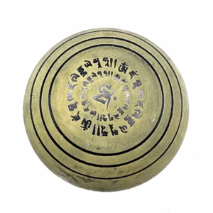 Klangschale aus Erdpulver - Mantra Five Buddha - 16cm