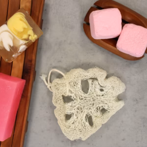 Egyptische Luxe Natuurlijke Loofah met Katoenen Koord - 2cm