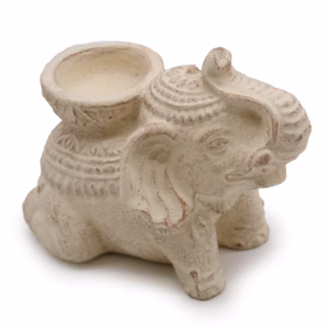 Elephant Räucherstäbchen - Und Kerzenhalter - Creme