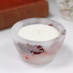 Bougie Enchantée - Grand Bol - Rose