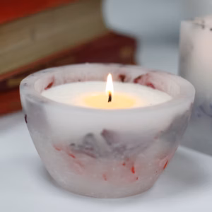 Bougie Enchantée - Grand Bol - Rose