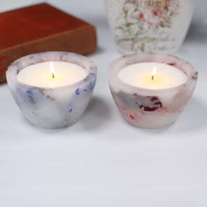 Bougie Enchantée - Grand Bol - Rose