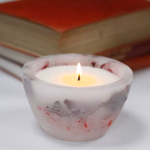 Bougie Enchantée - Grand Bol - Rose