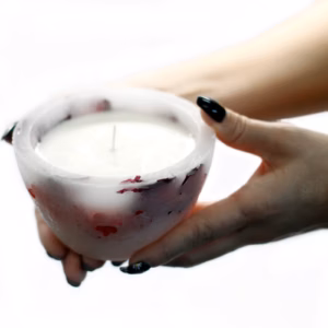 Bougie Enchantée - Grand Bol - Rose