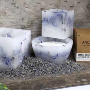 Betoverende Geparfumeerde Soja Kaars - Groot Vierkant - Lavendel