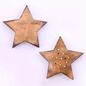 Quemadores de Incienso con Signos del Zodíaco de Latón Grabado - Estrella