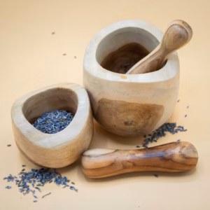 Maja y Mortero de Madera de Teca - Grande