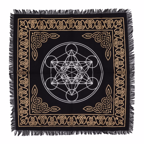 Nappe d'Autel Ésotérique à Franges - Tableau des Chakras