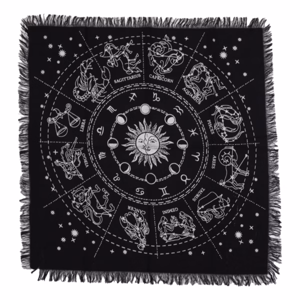 Esoterisk Fransad Altarduk - Horoskop
