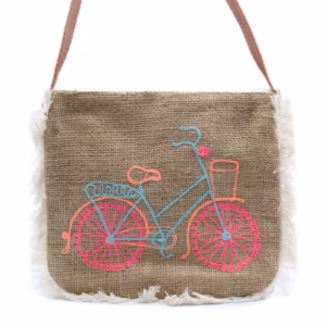 Fransväska - Cykel Broderi