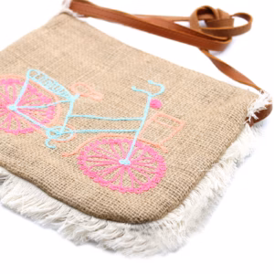 Fransväska - Cykel Broderi