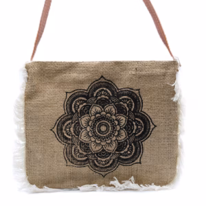 Jute Franje Tas - Mandela Print