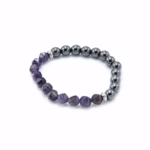 Gefacetteerde Edelsteen Armband - Magnetische Amethyst