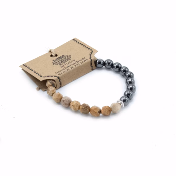 Pulsera de Piedras Preciosas Talladas - Jaspe Magnético