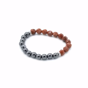 Gefacetteerde Edelsteen Armband - Magnetische Rode Jaspis