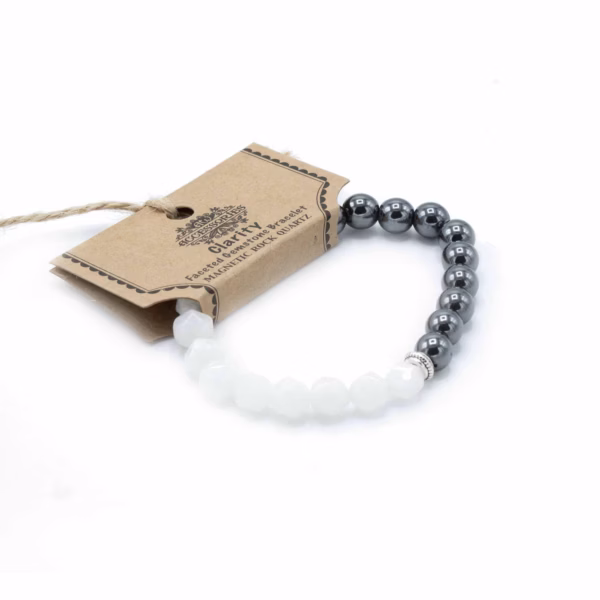 Bracelets Pierres Fines Facettes Magnétique - Quartz de Roche