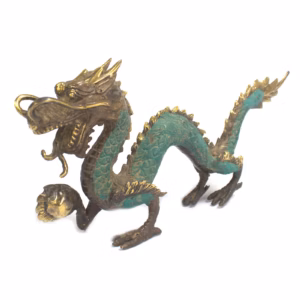 Fengshui - med Drage med Kugle - 27cm