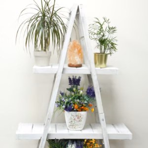 Houten Display Ladderstandaard "A" Frame - In Klapbaar - Witgewassen
