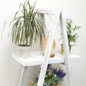 Houten Display Ladderstandaard "A" Frame - In Klapbaar - Witgewassen