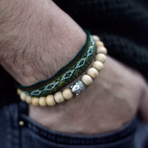 Armband med Doftande Sandelpärlor & Buddha