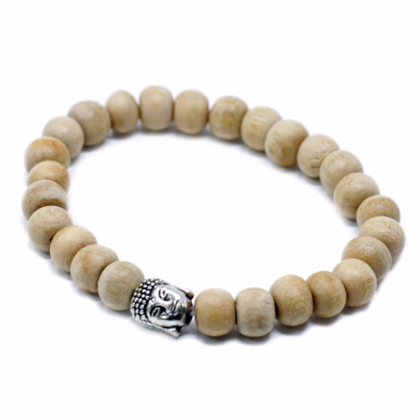 Duftende Sandalperler og Buddah Armbånd