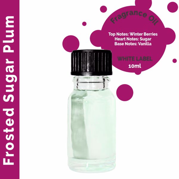 Zuckerguss Pflaume Duftöl 10ml - Weiß Label