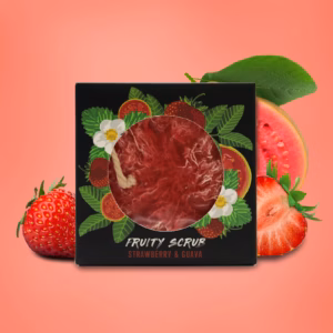 Fruity Peeling Seife mit Schnur - Strawberry & Guava