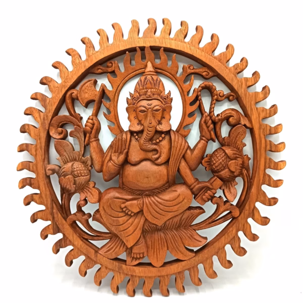 Panel de Madera - Ganesh 40cm