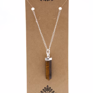 Pendentif Point Classique Pierres Fines - Oeil de Tigre
