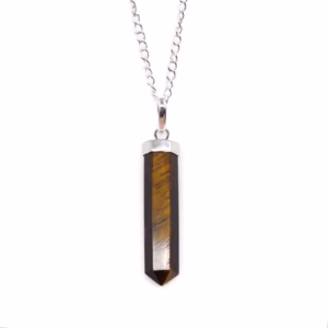 Pendentif Point Classique Pierres Fines - Oeil de Tigre