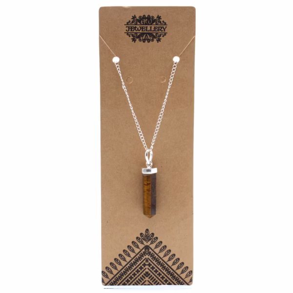 Pendentif Point Classique Pierres Fines - Oeil de Tigre